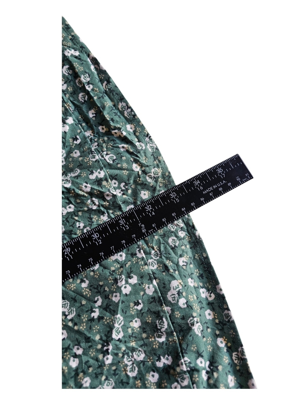 Universal Thread Green Floral Tiered Midi Skirt Cottagecore Prairie Boho Pockets - Picture 5 of 6